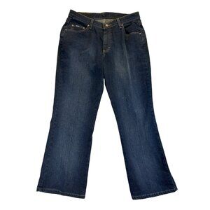 Wrangler Jeans Womens 14‎ Petite Blue Denim Bootcut Dark Wash